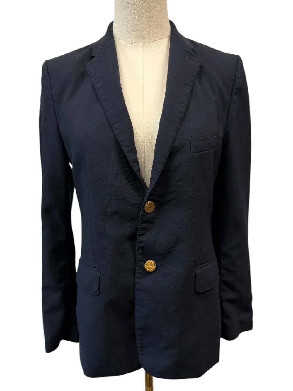 EUC Vineyard Vines Boys Navy Gold Button Blazer Jacket Size 18